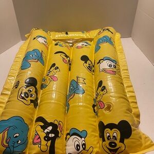 Vintage Mickey Mouse & friend Yellow Inflatable Pool Float by Ideal,Walt Disney